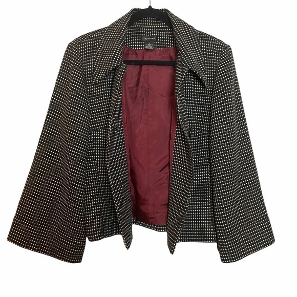 Spense Vintage Tweed Pattern Cropped Blazer Coat with Wide Sleeves Sz.L - Picture 3 of 11